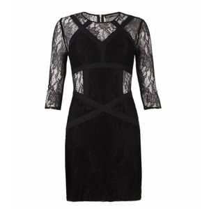 All Saints Black Lace Back Neely Dress